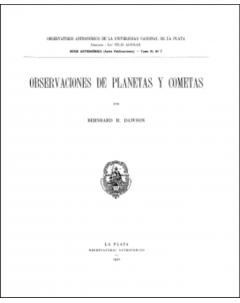 Observaciones de planetas y cometas: Serie Astronómica - Tomo VI, no. 7