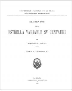 Elementos de la estrella variable SV Centauri: Serie Astronómica - Tomo VI, no. 3