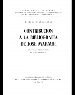Contribución a la bibliografía de José Mármol